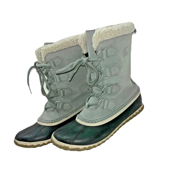 Sorel Womens Caribou Slim Quarry Grey NL 2649-052 Size 8 US Boots - Picture 3 of 12
